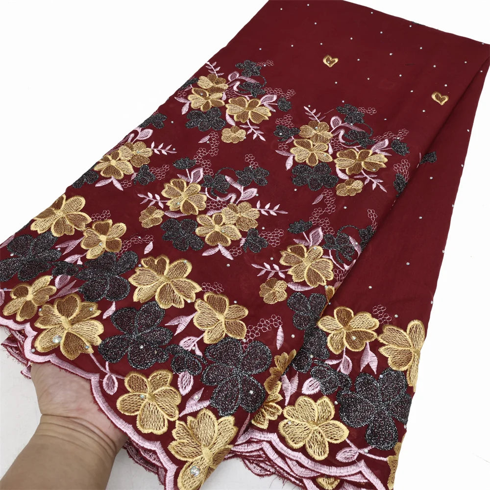 Nouveau Voile Suisse Luxe 2025 5 Yards de Pure Élégance Tissu Haute Qualité pour Tenues Raffinées