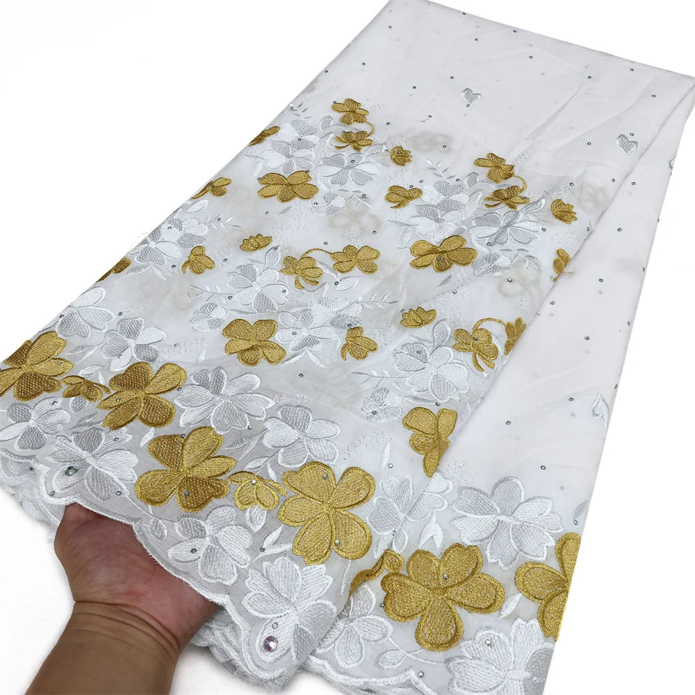 Nouveau Voile Suisse Luxe 2025 5 Yards de Pure Élégance Tissu Haute Qualité pour Tenues Raffinées